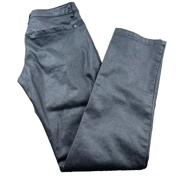 Rufskin Coal Waxed Denim Pants Men's 28X29 Black Straight Stretch SnapButton Fly - Picture 6 of 16